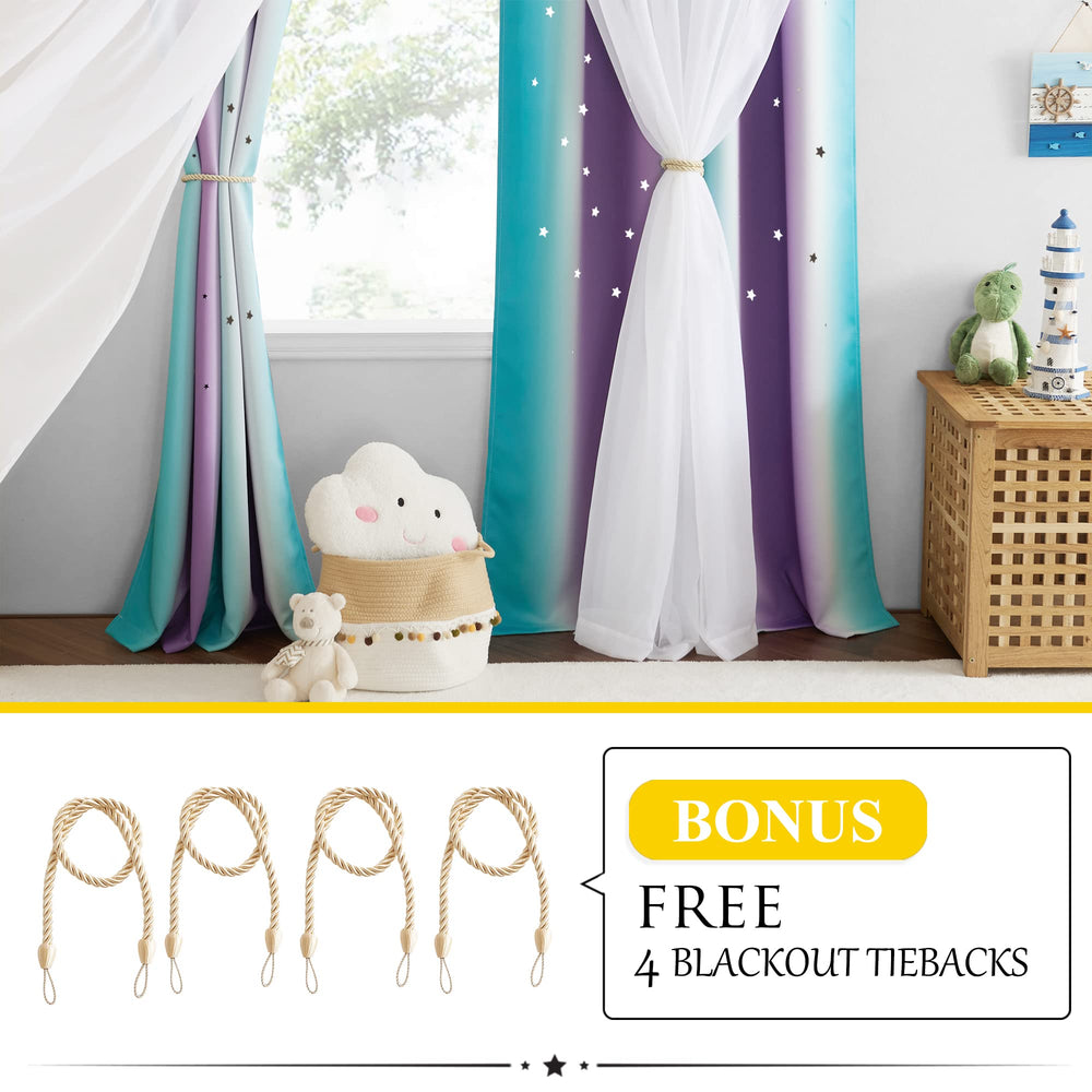 Nicetown blackout curtains offer thermal insulation and light control for evenings.