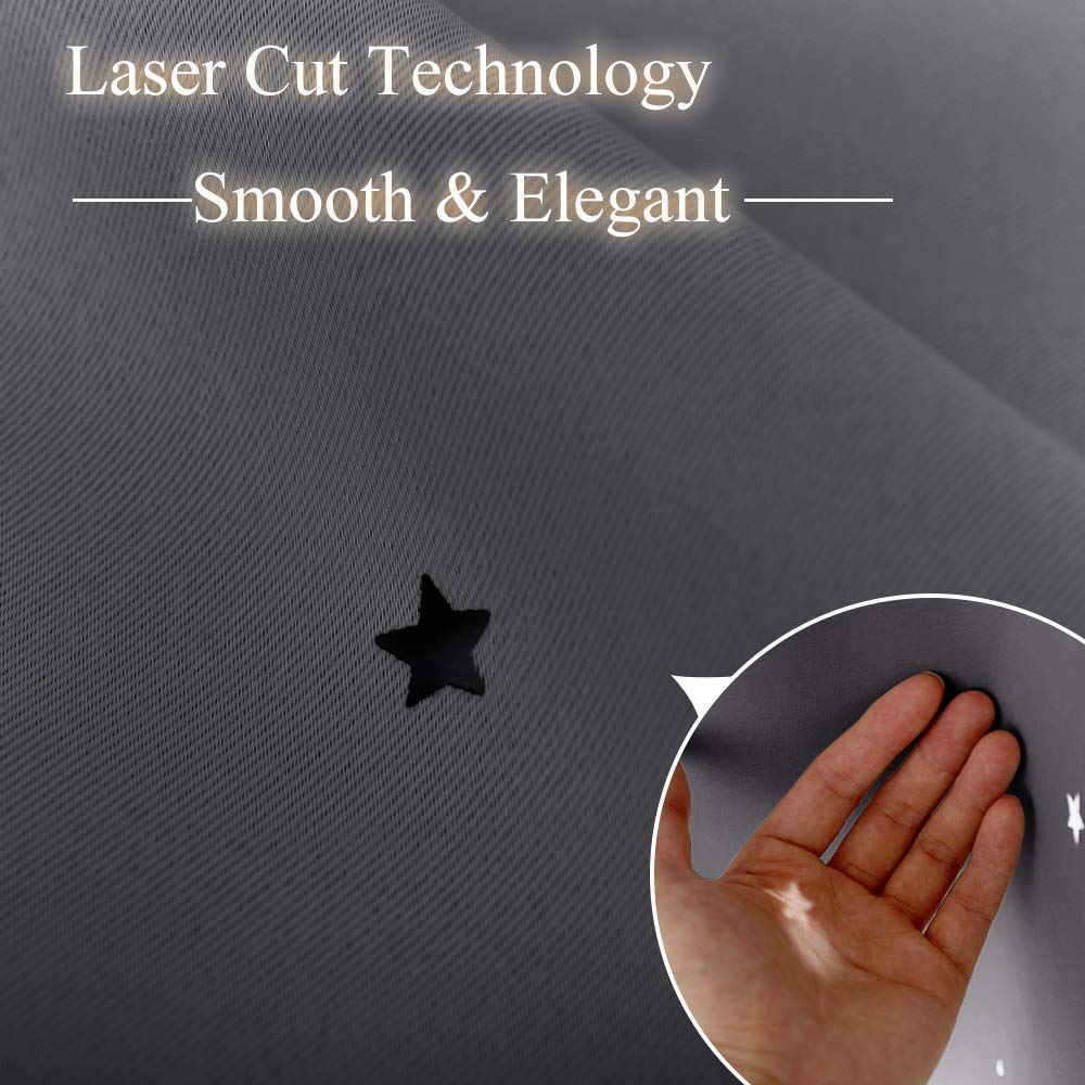 NICETOWN blackout fabric offers privacy and light control with a soft texture