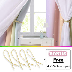 NICETOWN hollow star curtain creates gentle wall shadows