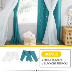 NICETOWN double-layer curtains with sheer and blackout offer flexible light control and elegance.