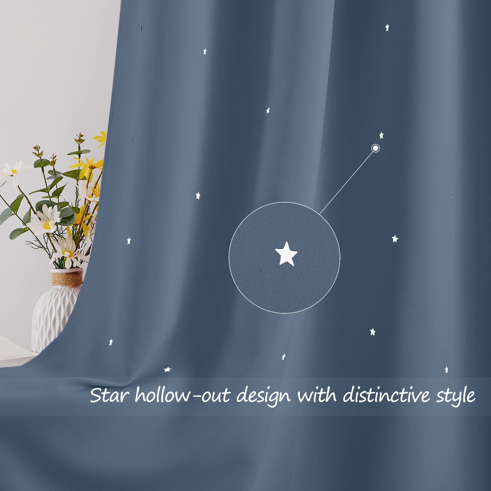 NICETOWN grommet top curtain for easy hanging and smooth operation