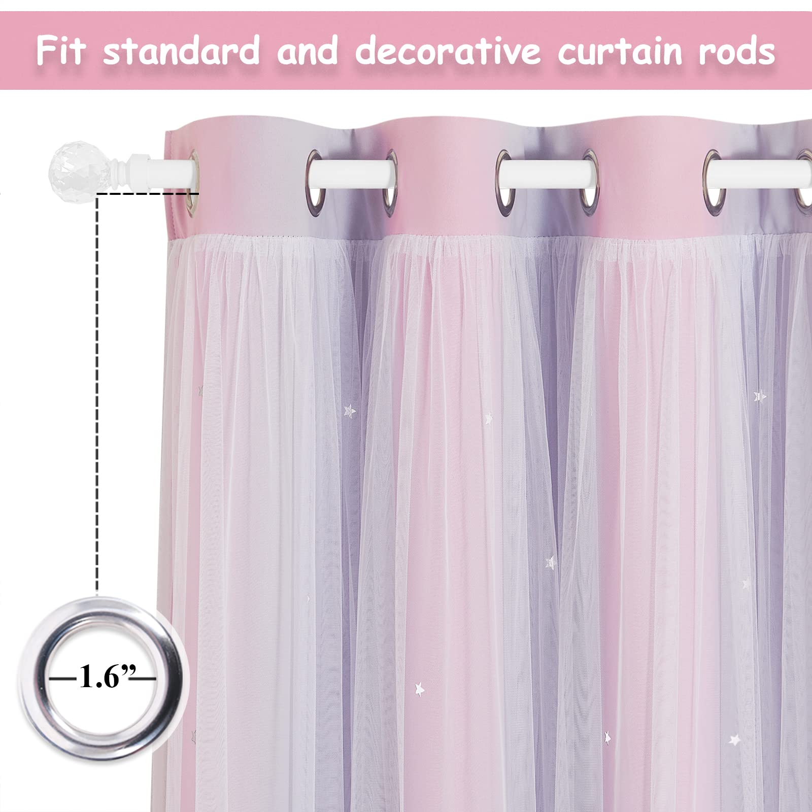 NICETOWN hollow-star curtains create star-shaped light patterns for cheerful daytime vibes.