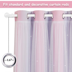NICETOWN hollow-star curtains create star-shaped light patterns for cheerful daytime vibes.