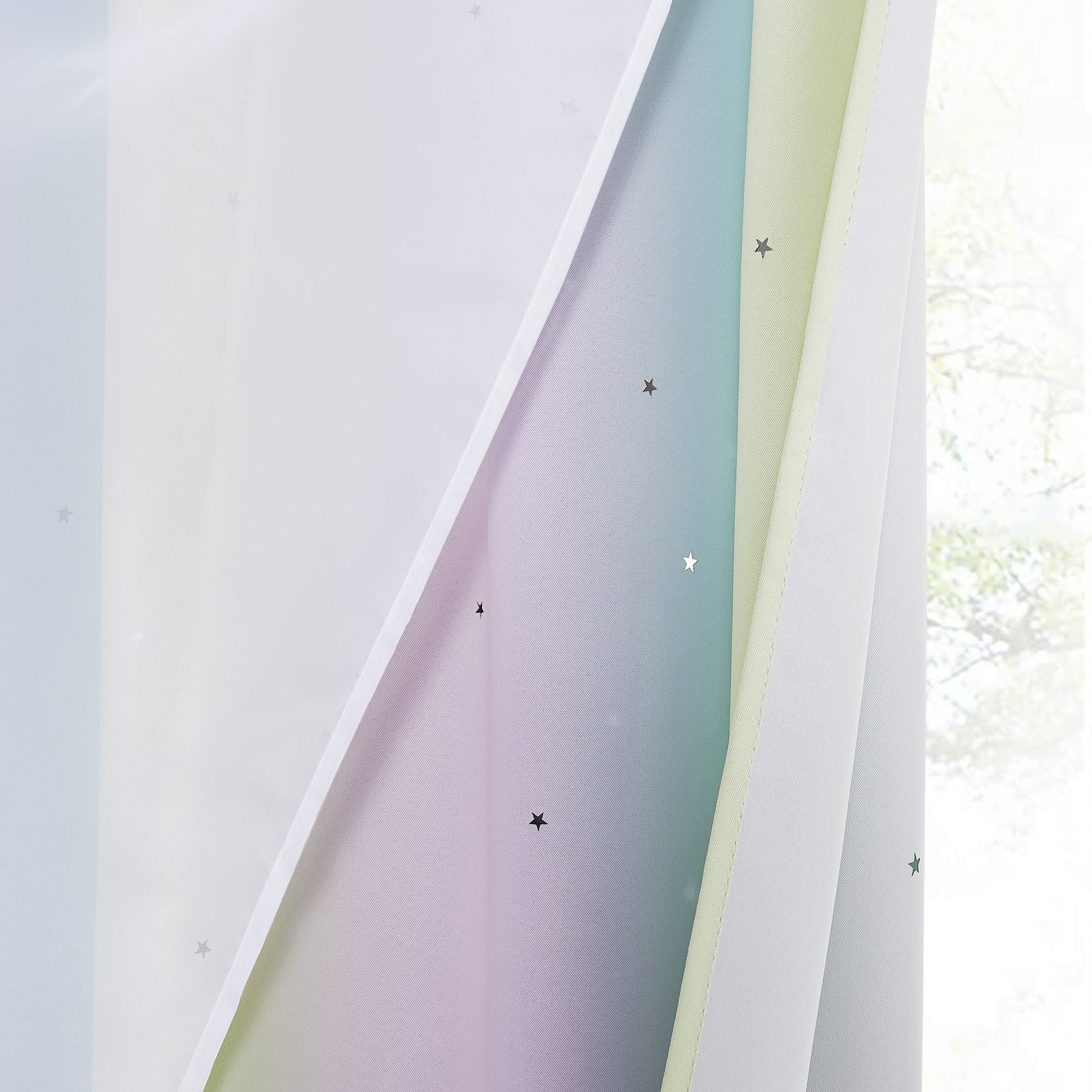 NICETOWN package includes two panels and two tiebacks for quick setup.