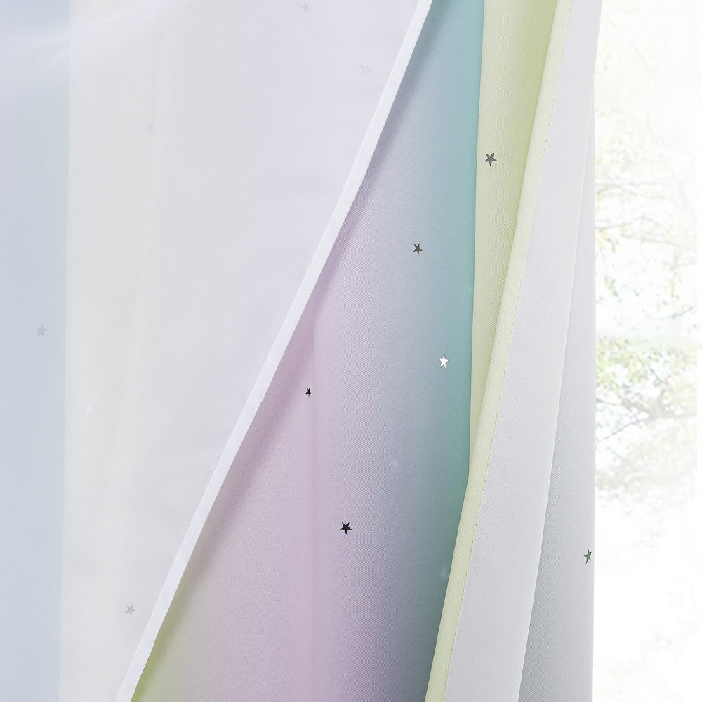 NICETOWN package includes two panels and two tiebacks for quick setup.