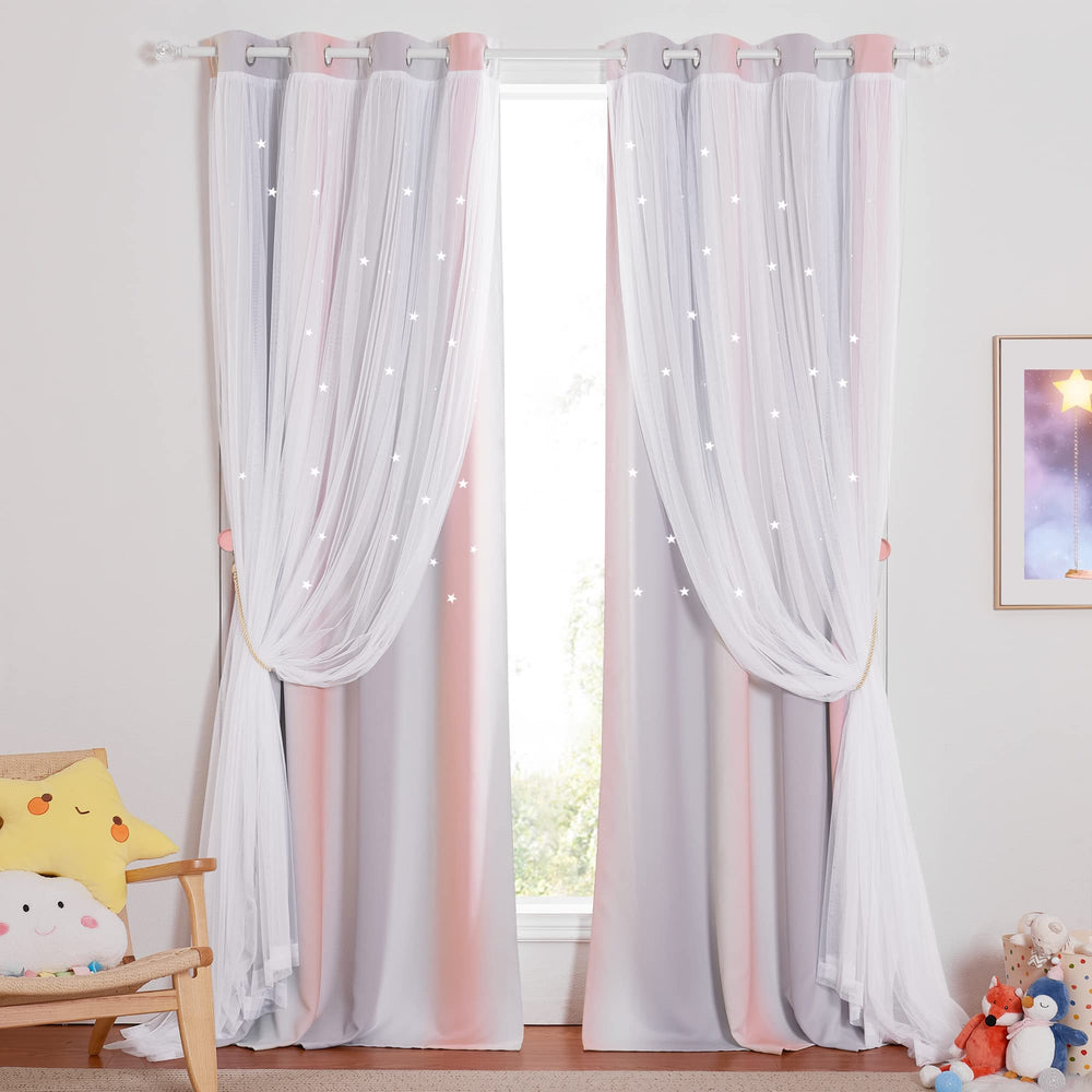 NICETOWN twinkle star design creating playful star patterns in the day
