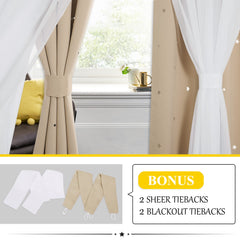 NICETOWN grommet-top curtains glide smoothly on a rod for toddlers