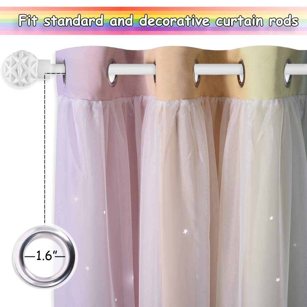 NICETOWN grommet-top curtain panel with 1.6-inch inner diameter for smooth opening