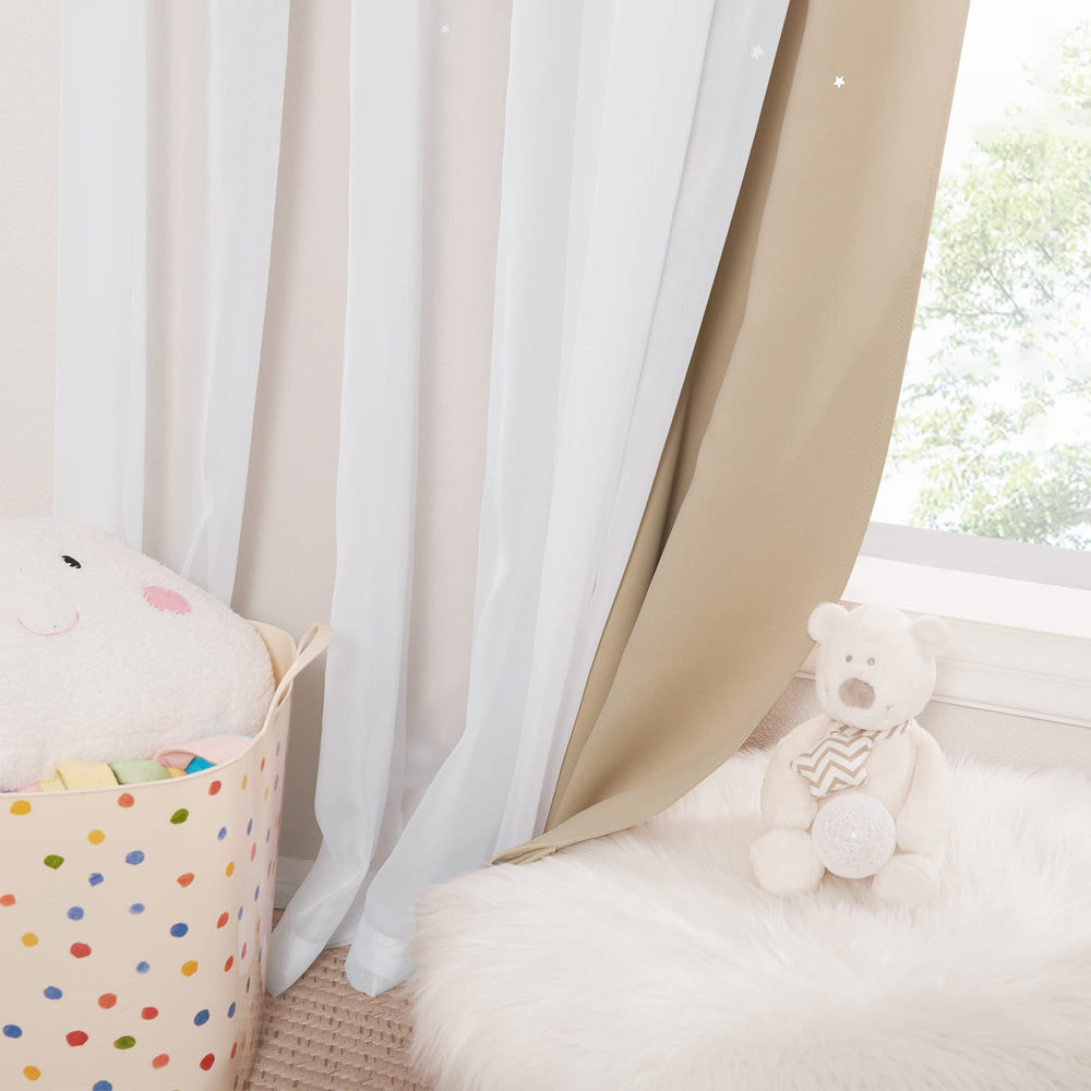 NICETOWN curtain set includes tiebacks for tidy window styling