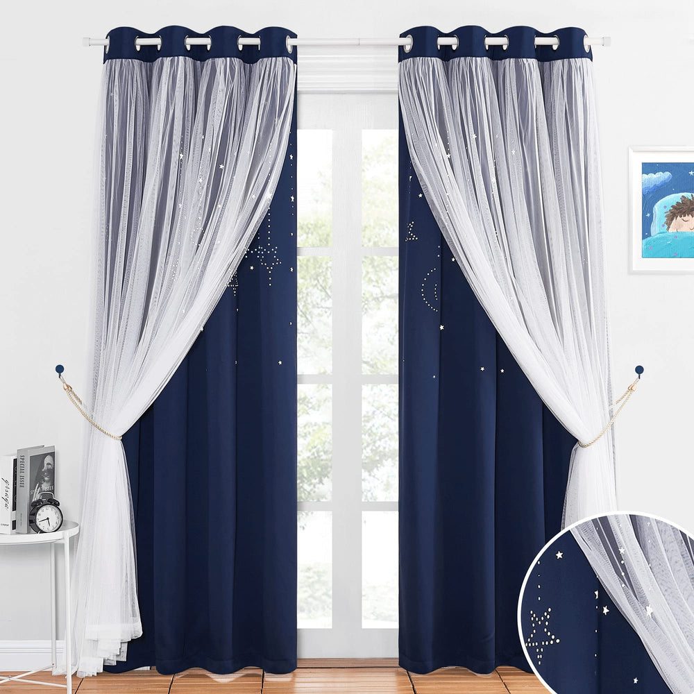NICETOWN nursery curtains with night-sky vibe for peaceful sleep