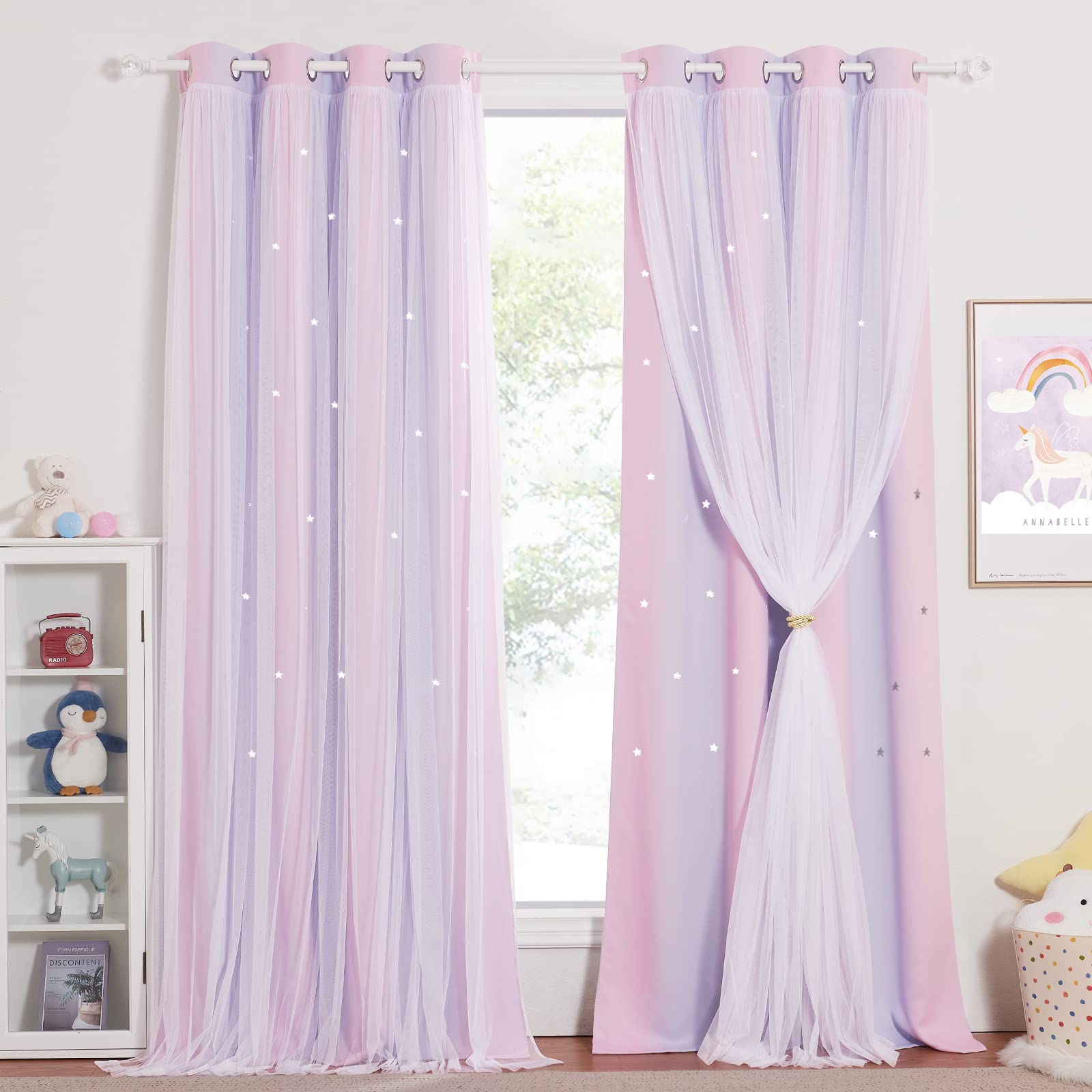 NICETOWN perfect for nursery or living room, adding charm and light touch.