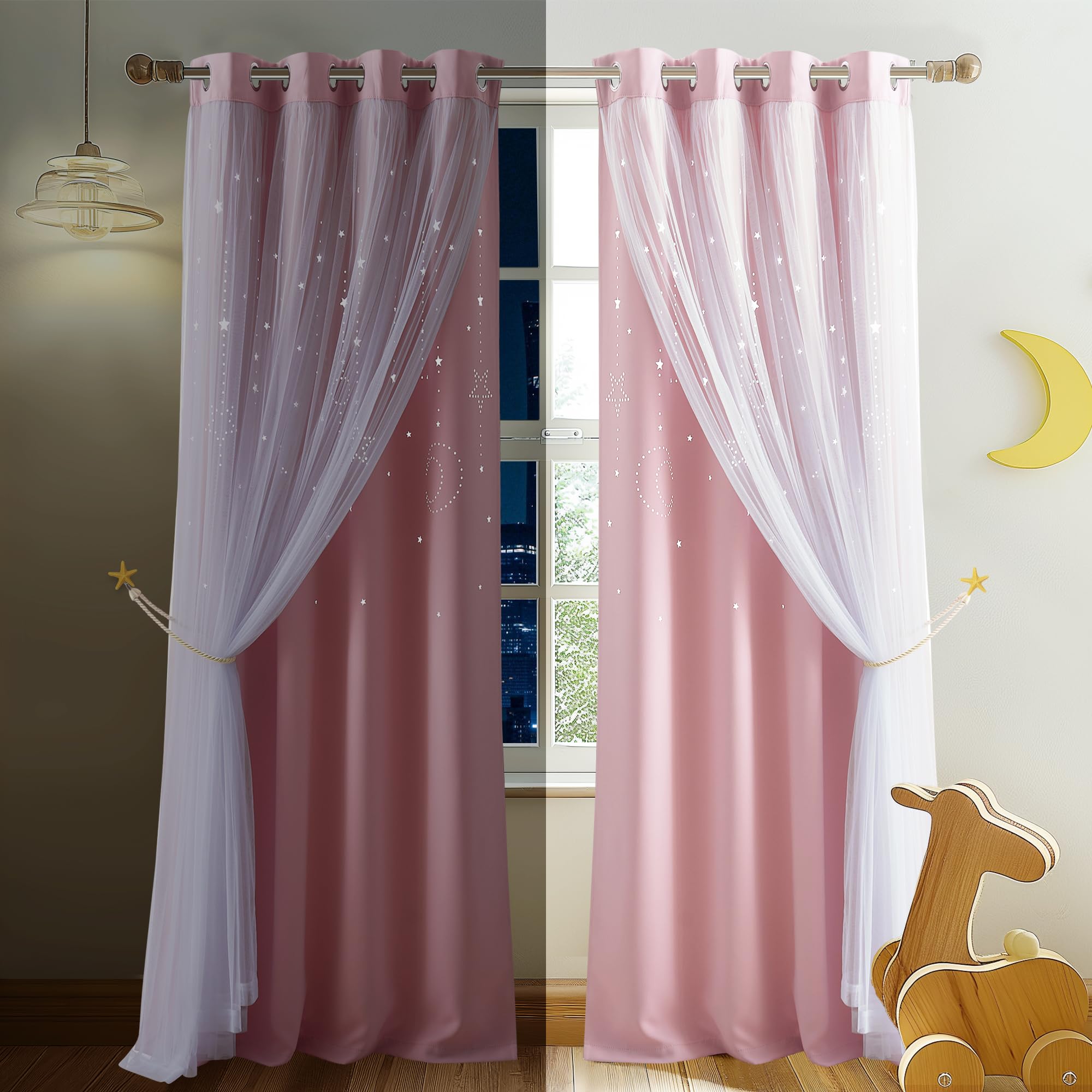 NICETOWN pink curtains help create cozy, nap-friendly nurseries.