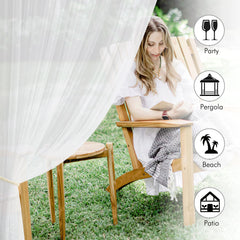 Nicetown porch railing with pocket-top netting shows easy setup for drapes.
