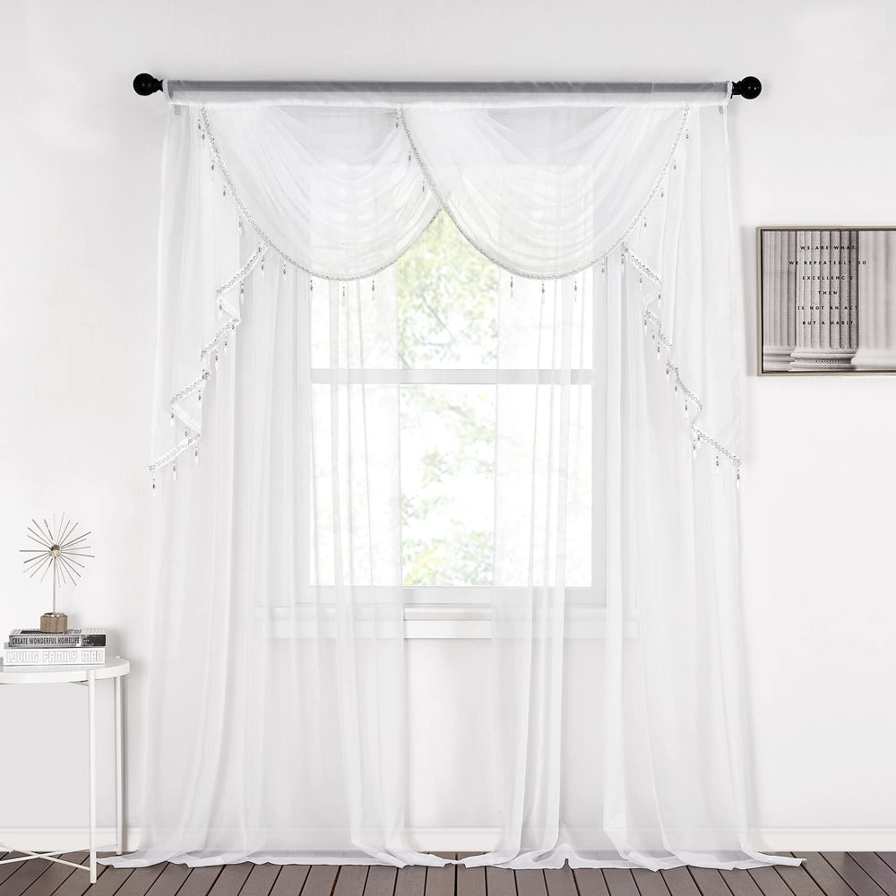 NICETOWN sheer valance for nursery or baby's room, light diffusion and gentle decor.
