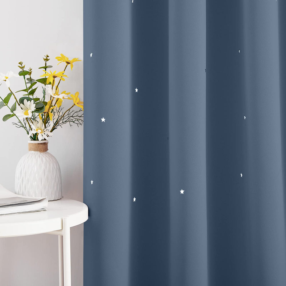 NICETOWN star cutout curtain twinkles as light shifts for a dreamy glow