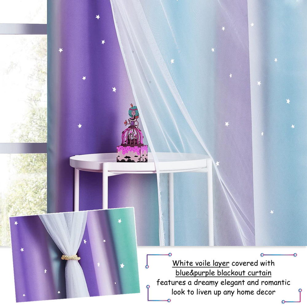 NICETOWN hollow star cutouts cast twinkling light patterns