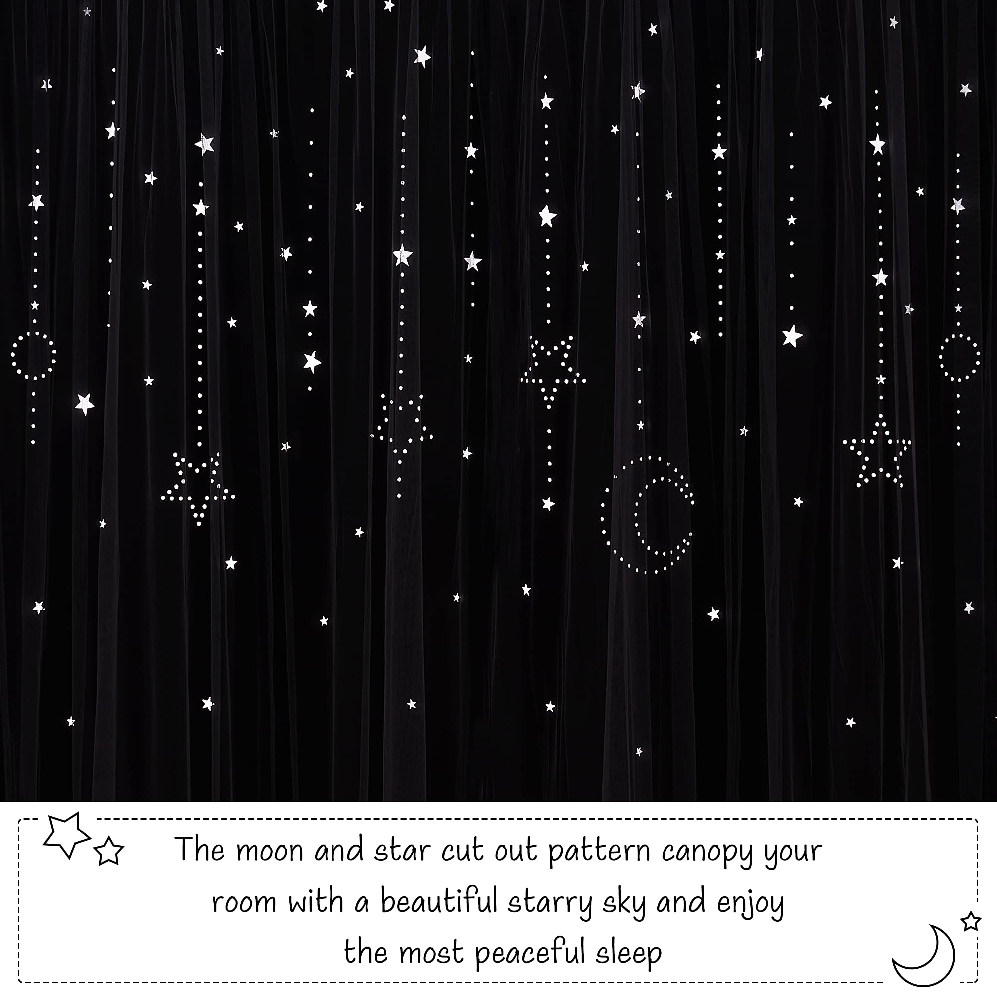 NICETOWN star-moon cutout curtains bedroom decor for a cozy vibe