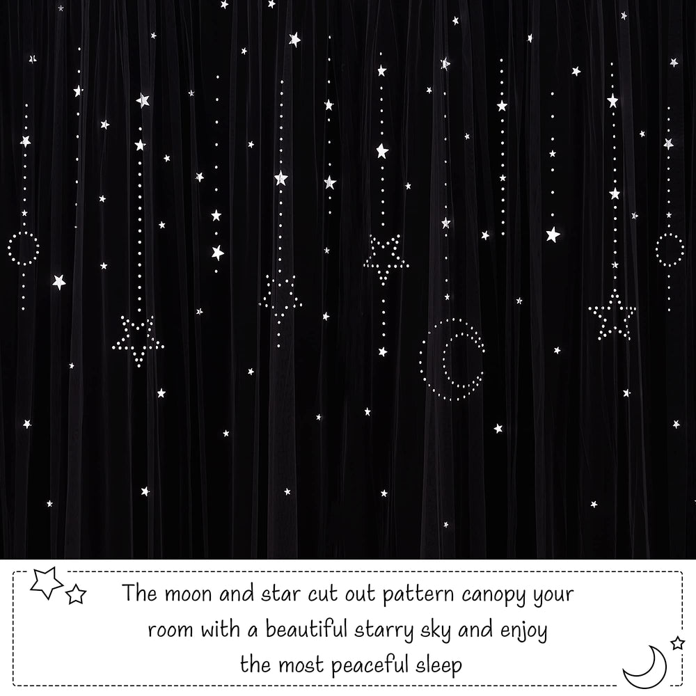 NICETOWN star-moon cutout curtains bedroom decor for a cozy vibe