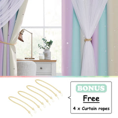 NICETOWN two-panel set makes kid's room styling simple and balanced.