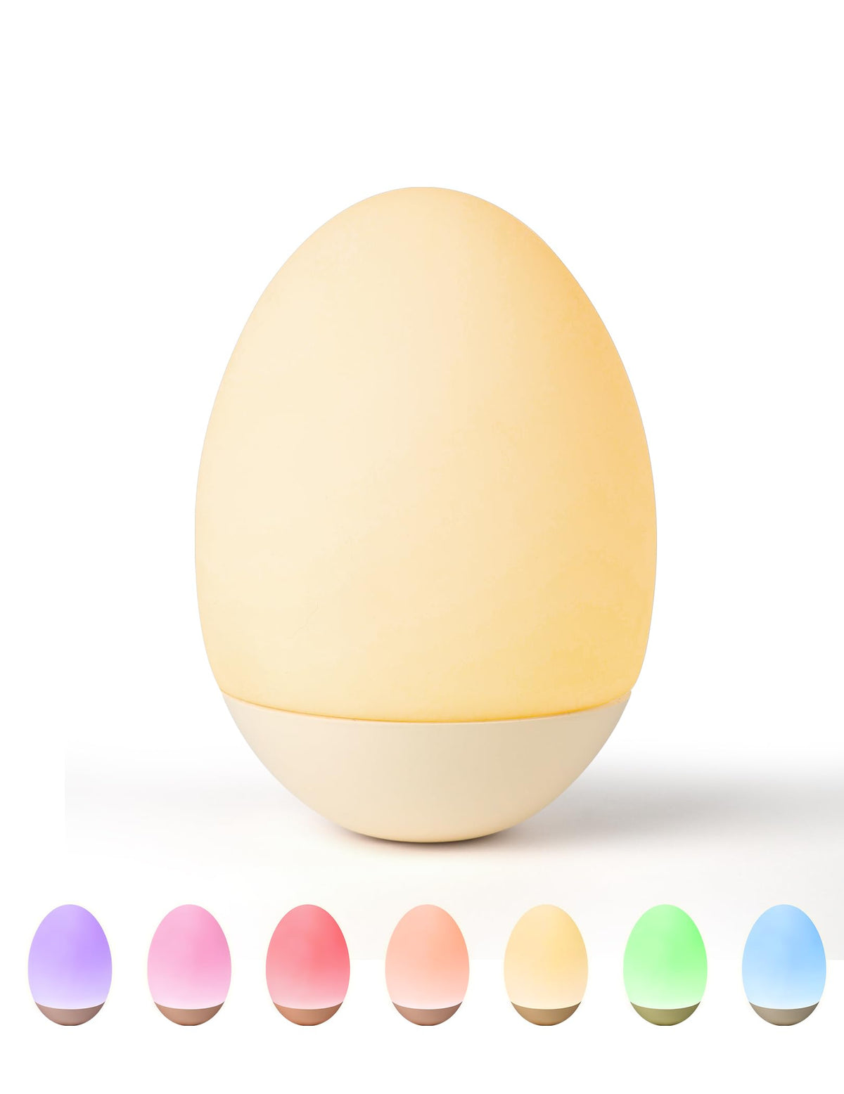 NICKLUC egg-shaped night light in a nursery providing a gentle glow for bedtime