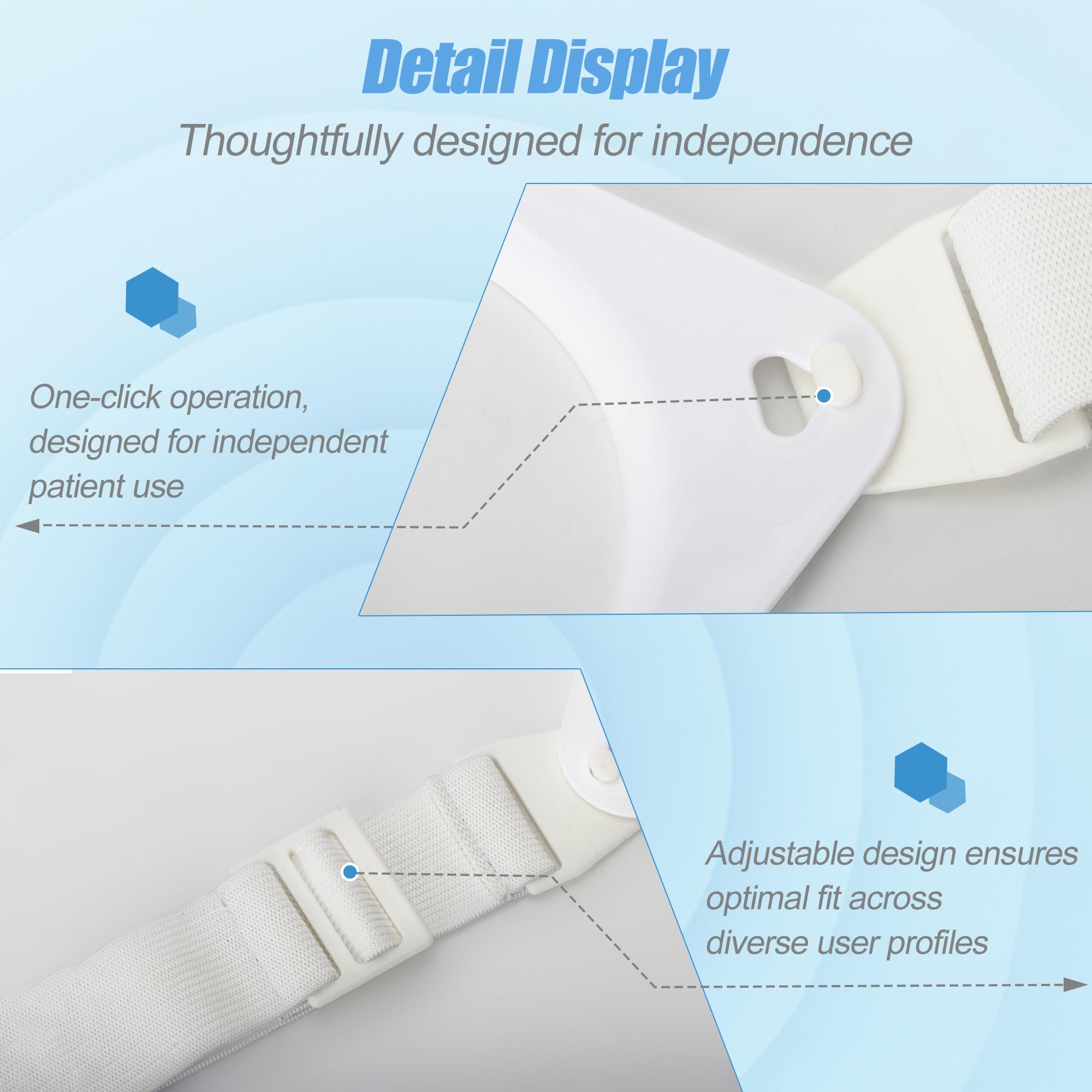 NIdreamCE ostomy belt features a stoma monitoring design keeping the site visible