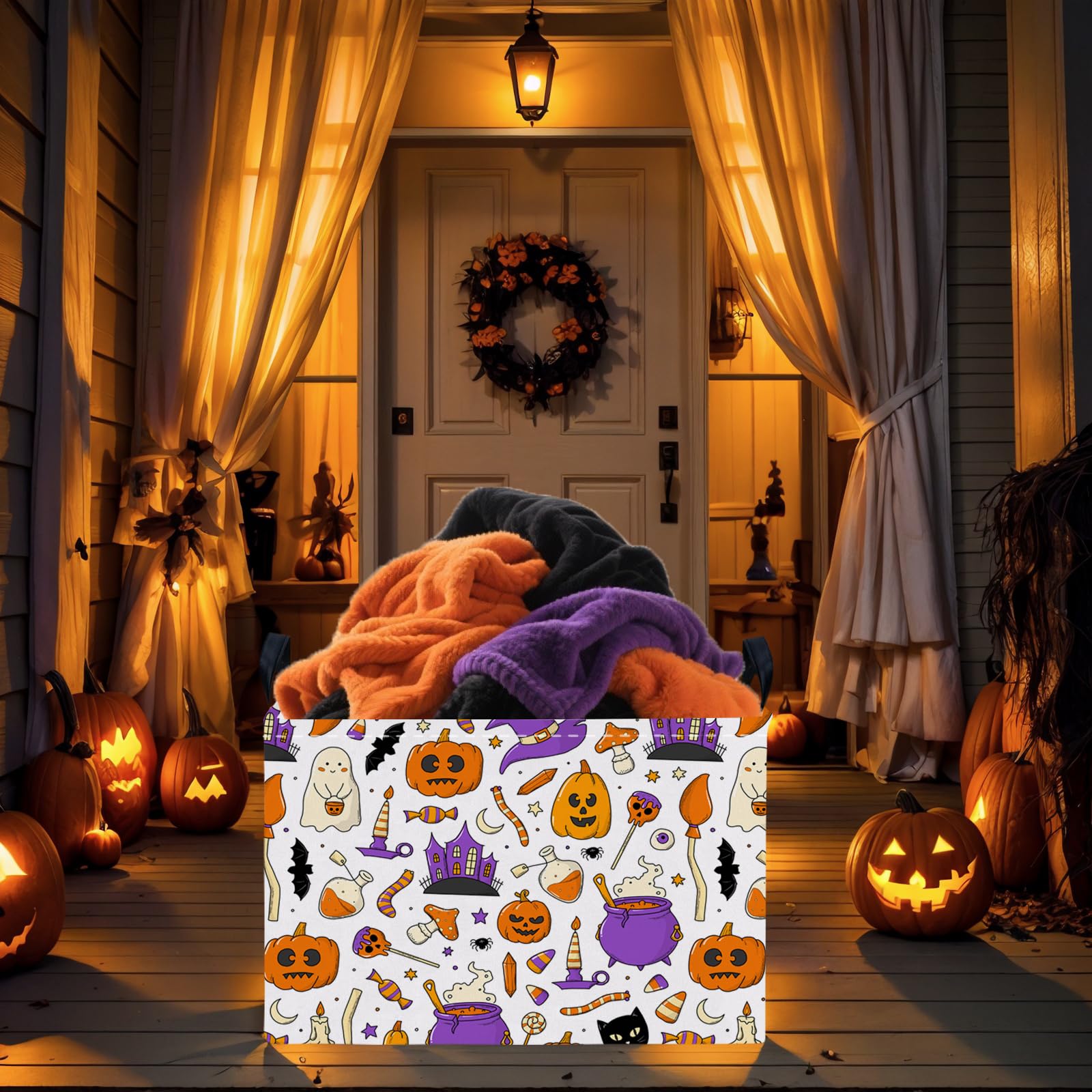 NIETEIN spacious 36-liter bin holds candy, toys, or costumes with ease.