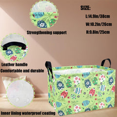 NIETEIN Kid Large Empty Easter Basket open interior reveals generous 14.9L capacity.