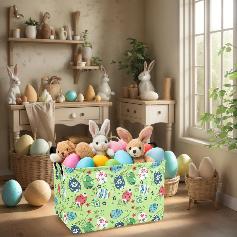 NIETEIN Kid Large Empty Easter Basket waterproof liner protects contents during messy holidays.
