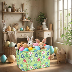 NIETEIN Kid Large Empty Easter Basket waterproof liner protects contents during messy holidays.