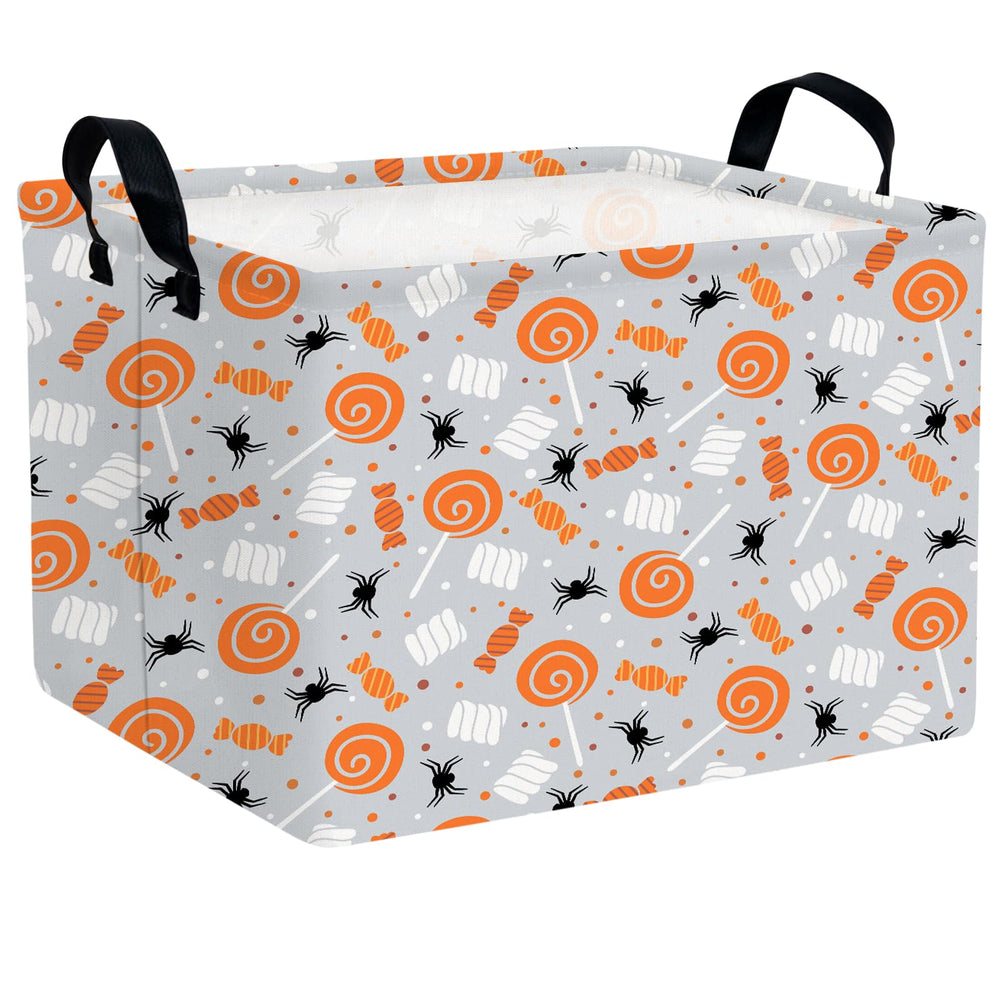 NIETEIN Large Halloween basket with foldable canvas design, ideal for candy collection.