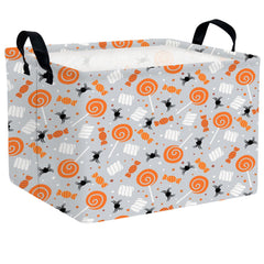 NIETEIN Large Halloween basket with foldable canvas design, ideal for candy collection.