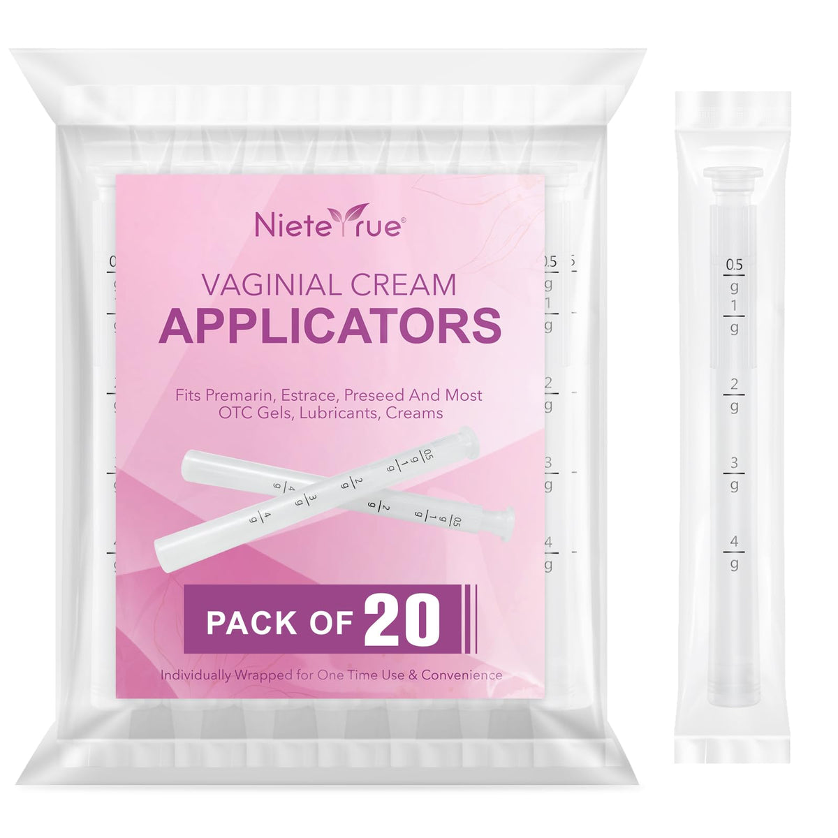 Nieteyrue dosage-markings applicator enables precise dosing for creams and lubricants