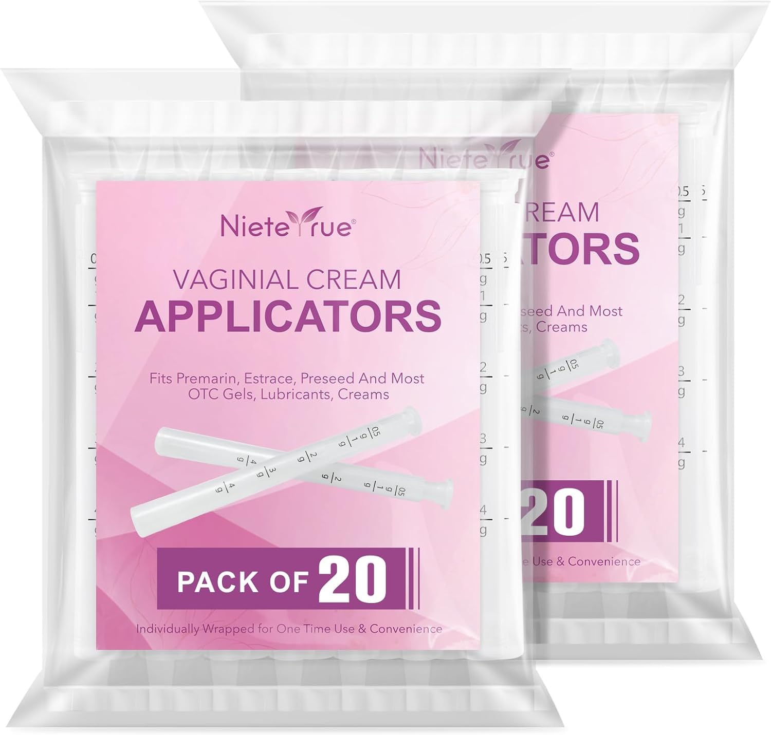 Nieteyrue disposable vaginal applicator with dosage markings for precise measurement
