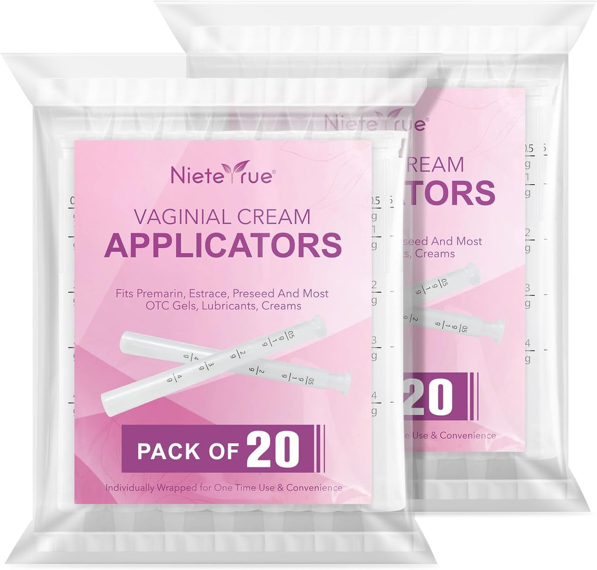 Nieteyrue disposable vaginal applicator with dosage markings for precise measurement