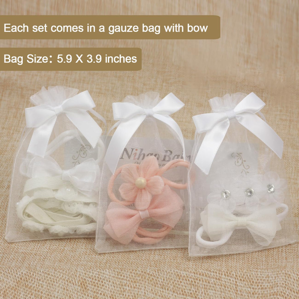 Nihao Baby baptism-ready headband with pearls offers a timeless keepsake look.