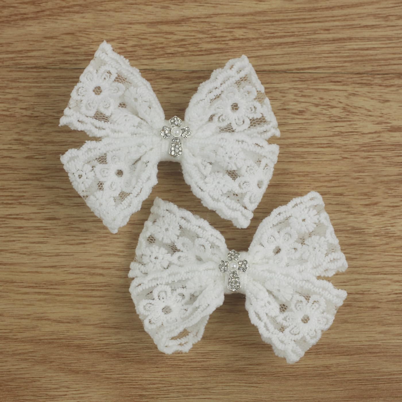 Nihao Baby off white bow to match delicate gowns