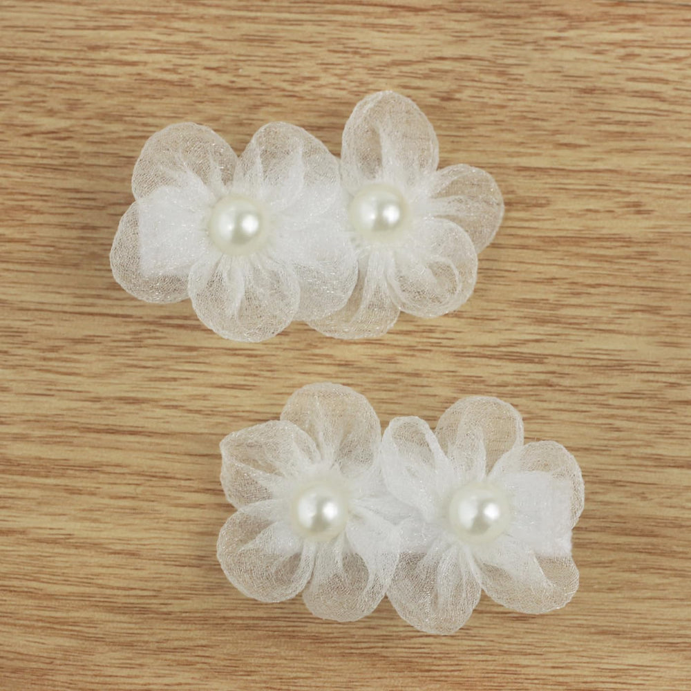 Nihao Baby white bow headband to complete christening ensembles in comfort