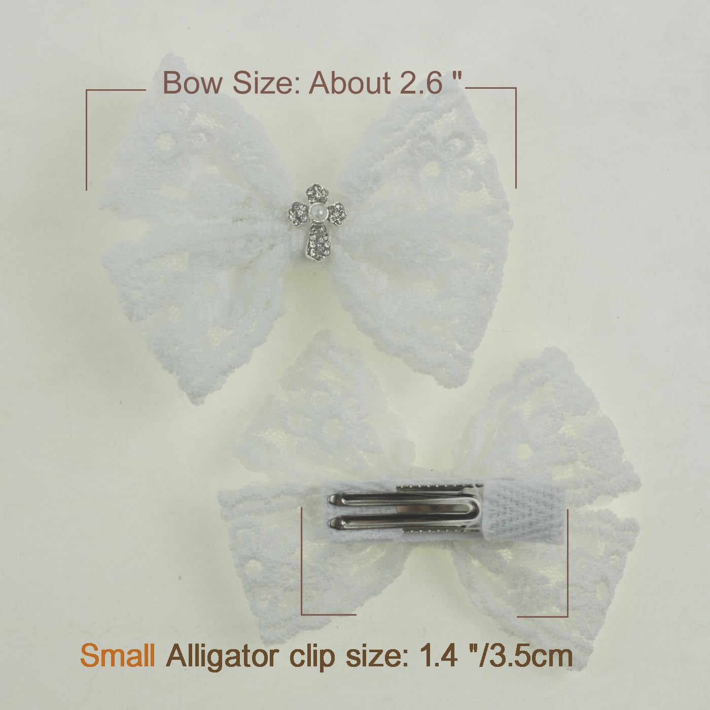 Nihao Baby white bow headband option for coordinated christening looks