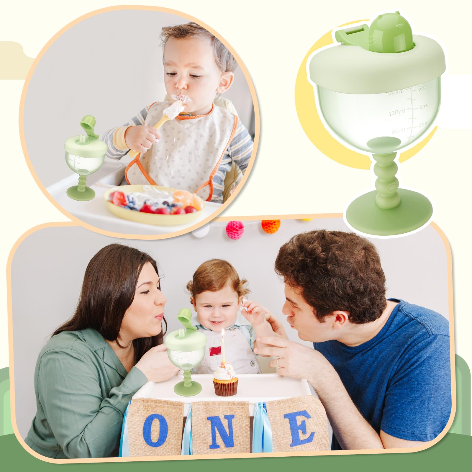 NiHome BPA-free materials ensure odorless, baby-safe drinking cup.