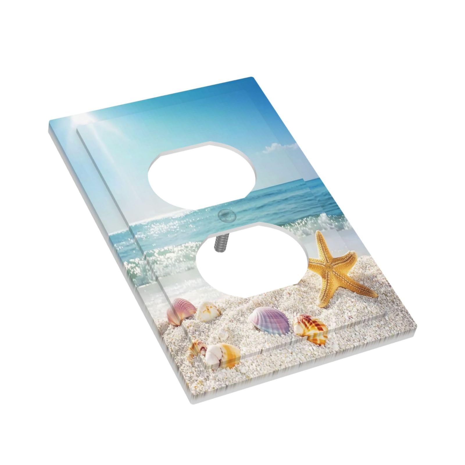 Nijuodnijir starfish artistic print faceplate adds playful flair to kids rooms