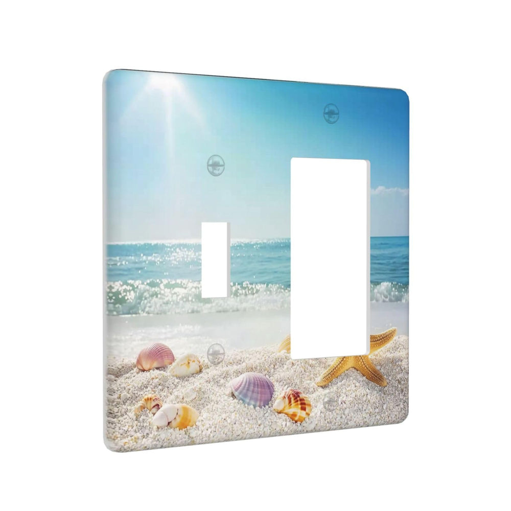 Nijuodnijir seashell starfish toggle wall plate adds playful nursery decor