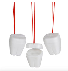 Nikki's Knick Knacks tooth saver necklace close-up for storing baby teeth as keepsakes.