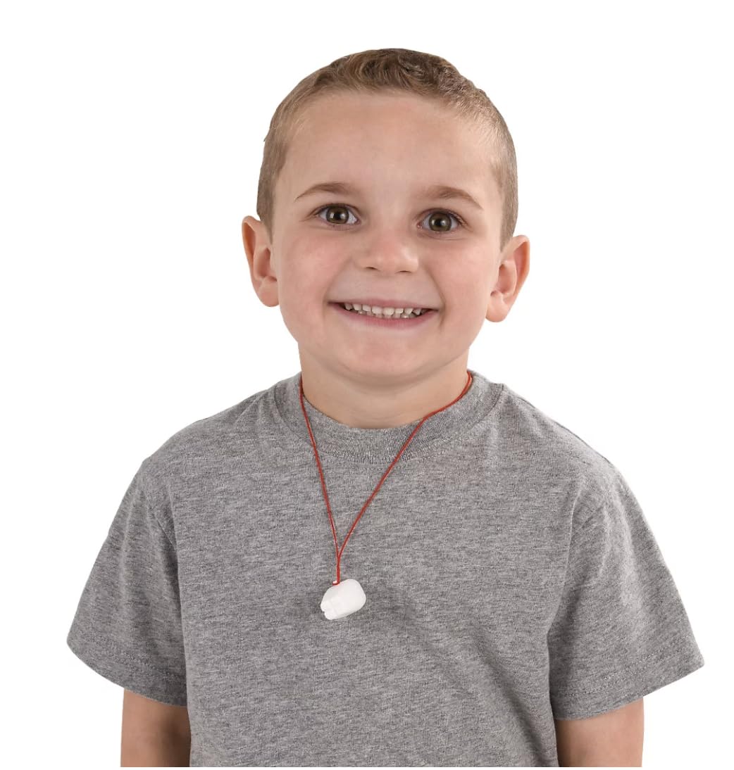 Twelve white Nikki's Knick Knacks tooth saver necklaces ready for tooth fairy traditions.