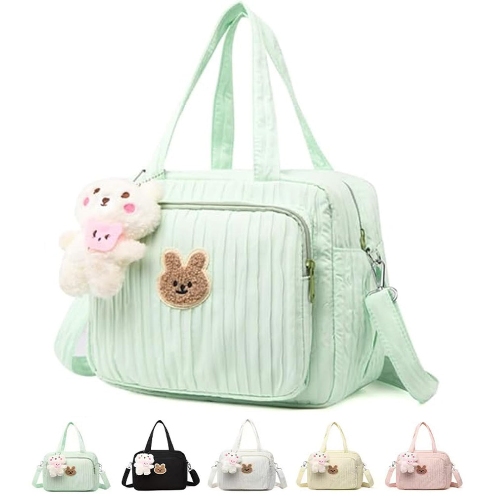 NIKUKY Baby Diaper Bag Tote outside view showing compact, travel-ready design
