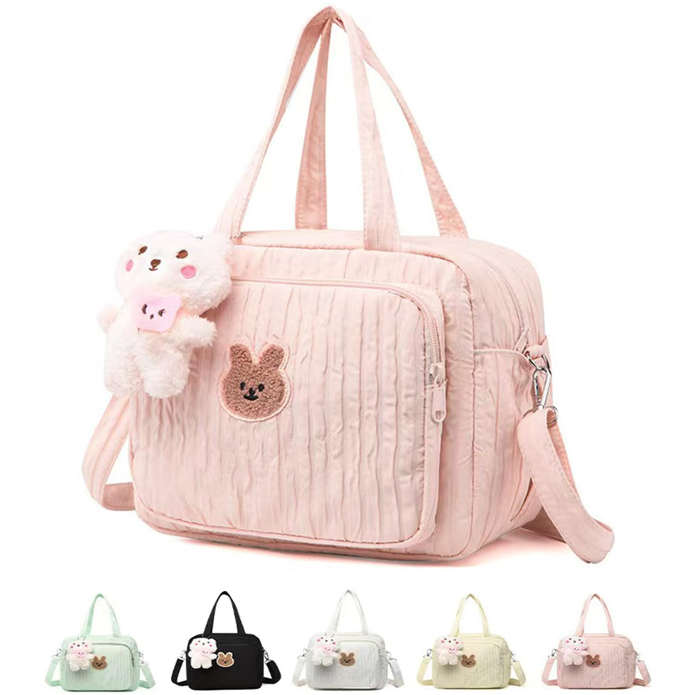 NIKUKY diaper bag tote with insulated bottle pocket keeps bottles at a stable temperature