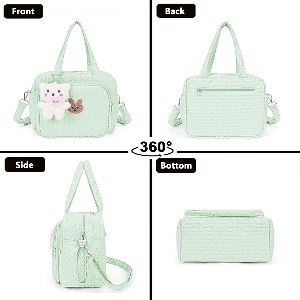 NIKUKY Diaper Bag Tote insulated bottle pockets keep feeds at temp
