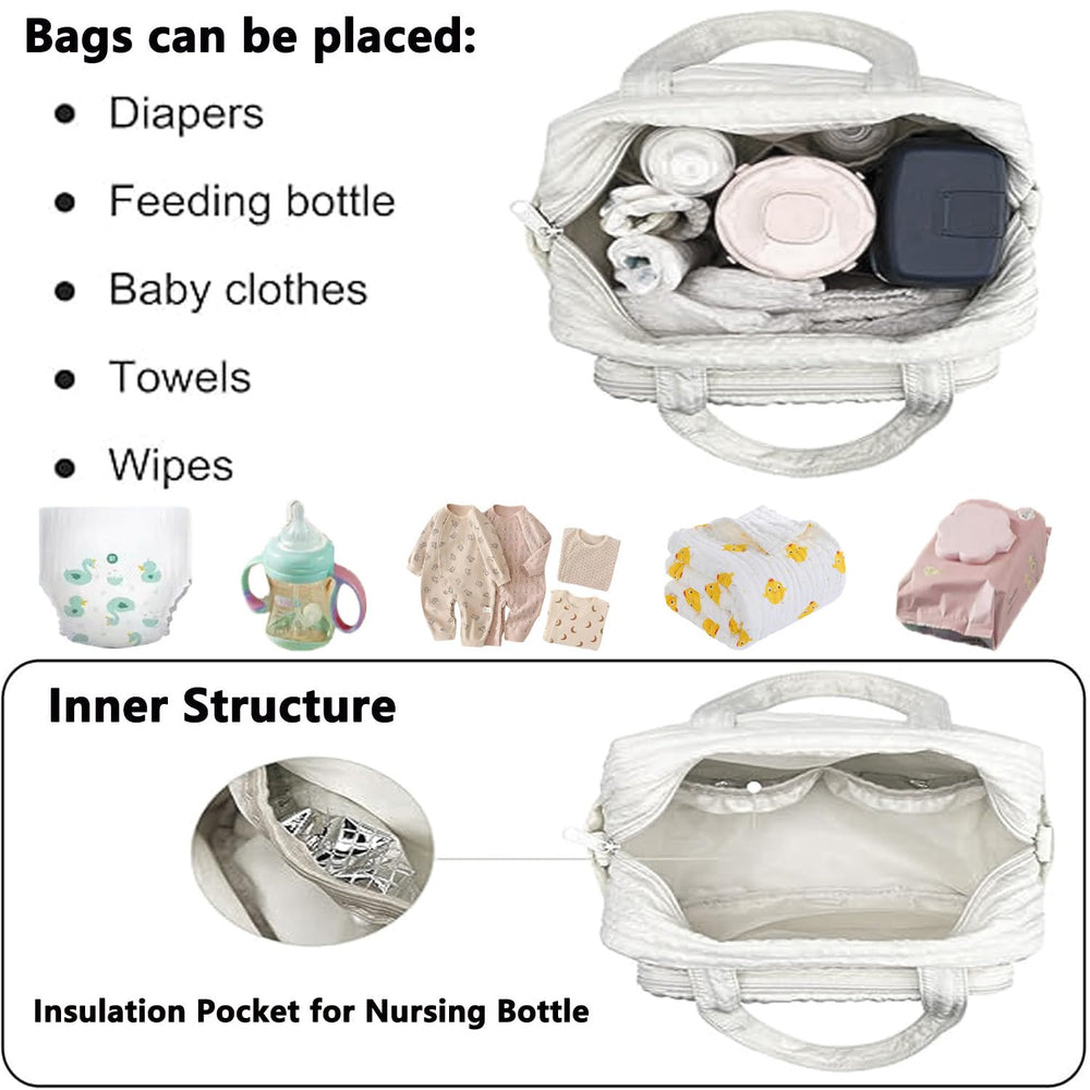 NIKUKY lightweight, large-capacity design fits diapers, clothes, and bottles.