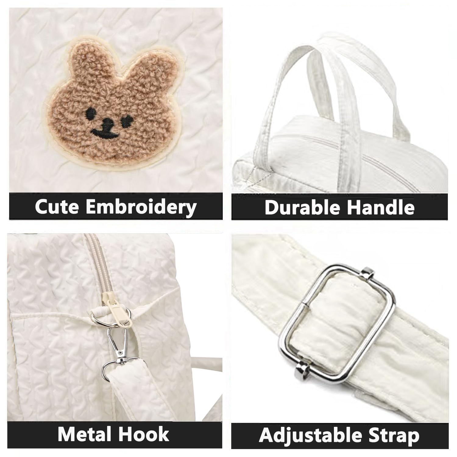 NIKUKY multi-pocket layout keeps essentials organized for travel and daily outings.