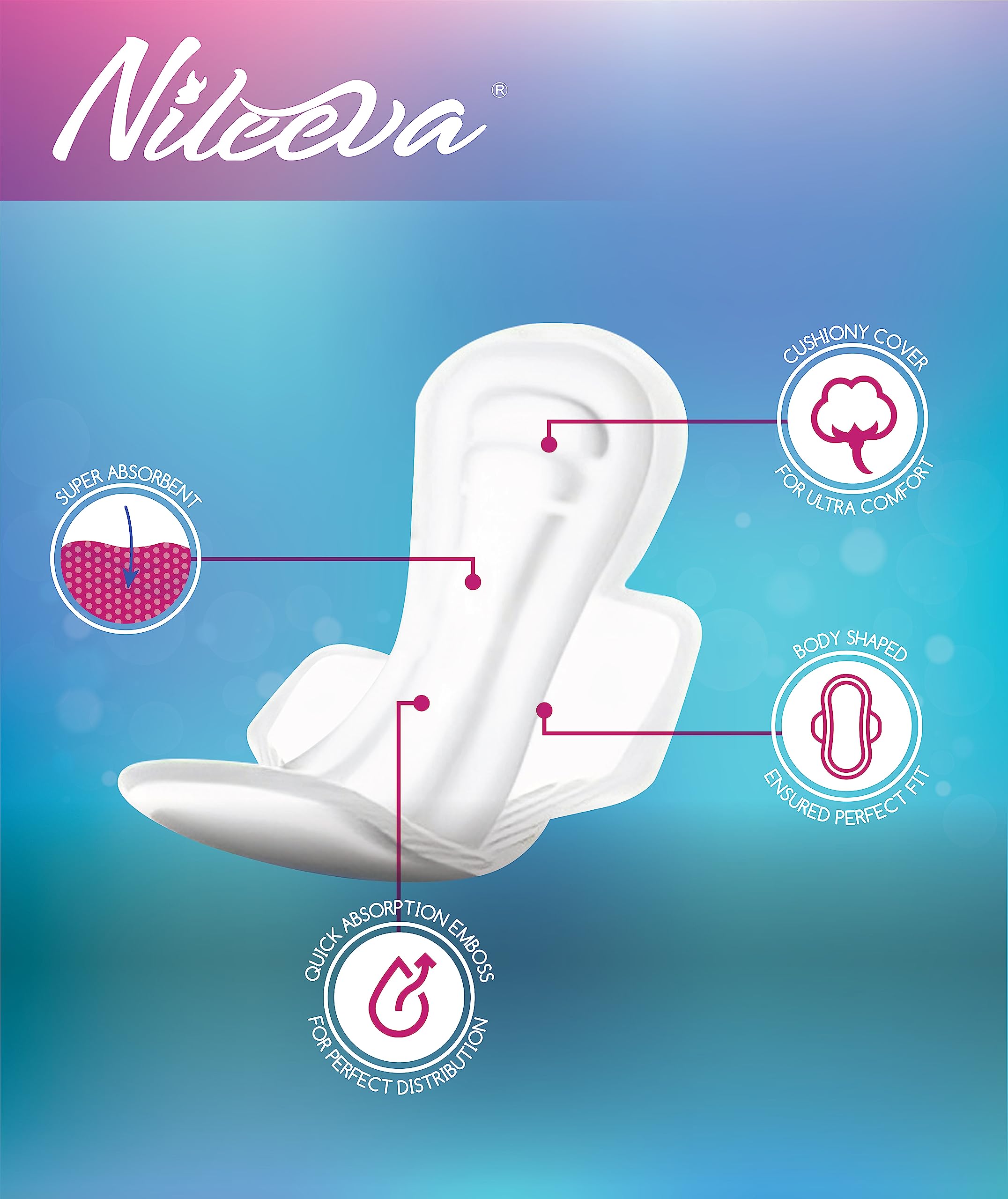 Nileeva Care Maxi individually wrapped pads for discreet use