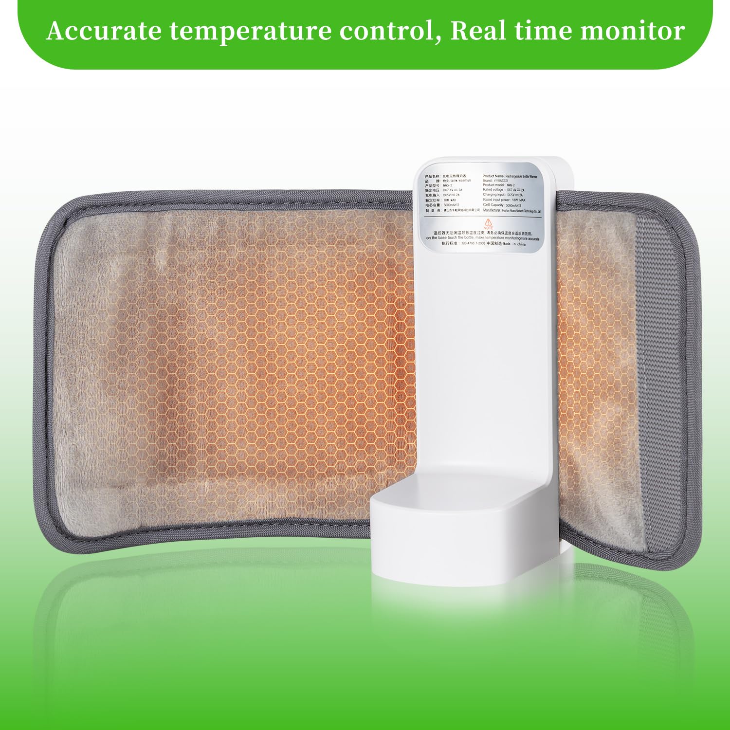Niluto nightlight helps soothe baby during nighttime use of the warmer.